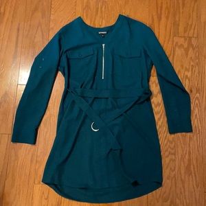 Express Green Shirtdress